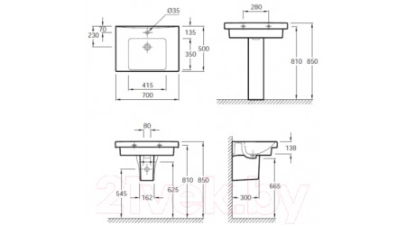 Умывальник Jacob Delafon Odeon Up E4732-00