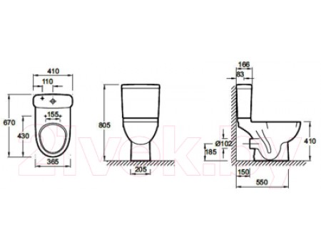 Сливной бачок Jacob Delafon Odeon Up E4740-00