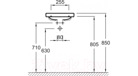 Умывальник Jacob Delafon Odeon Up E4799G-00