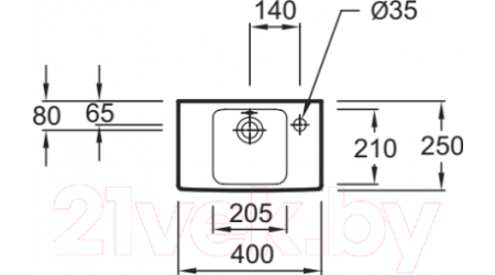 Умывальник Jacob Delafon Odeon Up E4799G-00