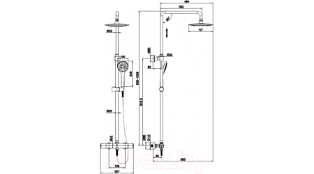 Душевая система Cersanit Odra 63069/64528