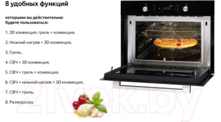 Электрический духовой шкаф Weissgauff OE449PDB