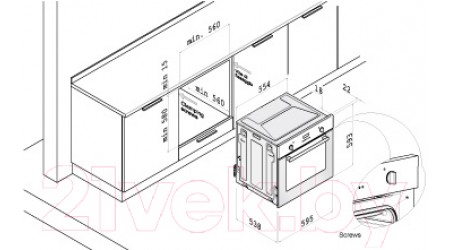 Газовый духовой шкаф Korting OGG741CRB