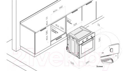 Газовый духовой шкаф Korting OGG 771 CFW