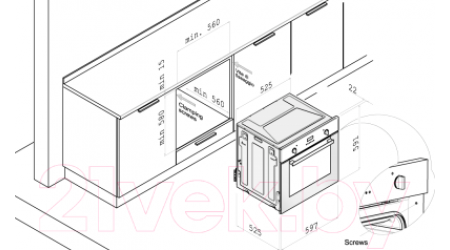 Газовый духовой шкаф Korting OGG 771 CFX