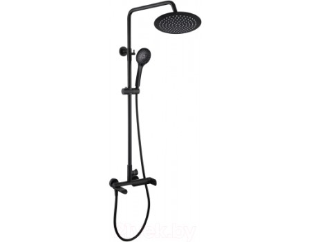Душевая система Rubineta Olo BK + Ultra-10 SW BK / 625123
