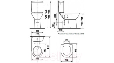 Сливной бачок Jika Olymp 276130002421