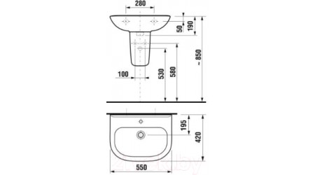 Умывальник Jika Olymp 55 / 106120001041