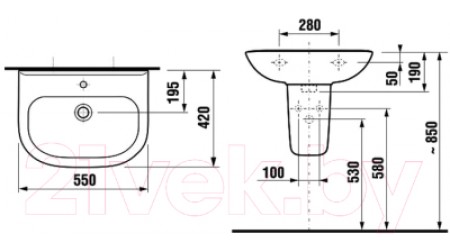 Умывальник Jika Olymp/Deep 8106120001049
