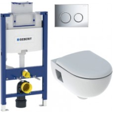 Унитаз подвесной с инсталляцией Geberit Omega 500.800.00.1 + 111.030.00.1 + 115.085.KH.1