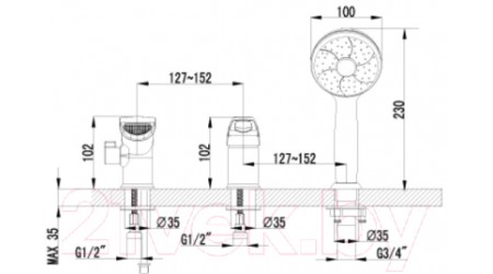 Смеситель LEMARK Omega LM3145C 