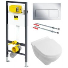 Унитаз подвесной с инсталляцией Villeroy & Boch O.Novo 5660-H1-01 + 792824