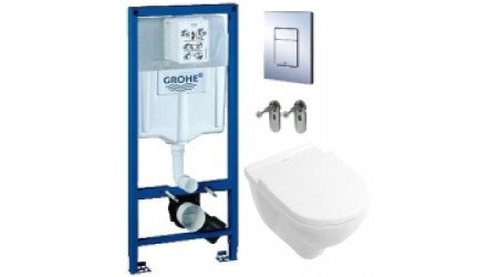 Унитаз подвесной с инсталляцией Villeroy & Boch O.Novo 5660-HR-01 + 38772001