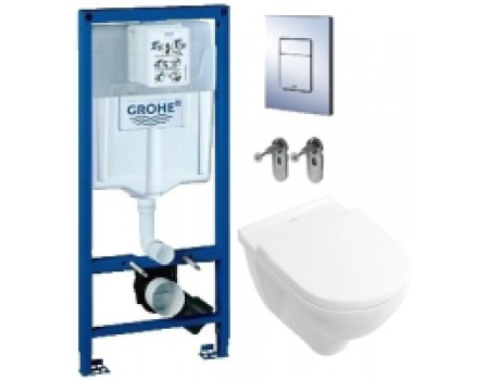 Унитаз подвесной с инсталляцией Villeroy & Boch O.Novo 5660-HR-01 + 38772001