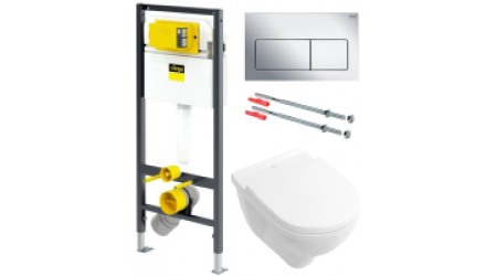 Унитаз подвесной с инсталляцией Villeroy & Boch O.Novo 5660-HR-01 + 792824