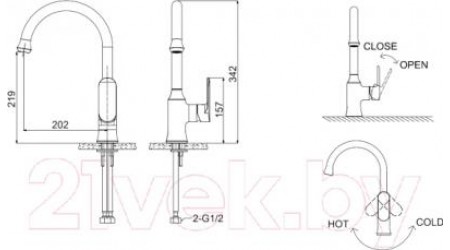 Смеситель Bravat Opal F7125183CP 