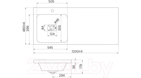 Умывальник IDDIS Optima Home 480120Li28