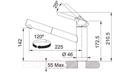 Смеситель Franke Orbit 115.0623.141 