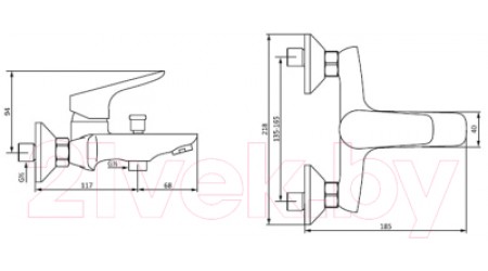 Смеситель RedBlu by Damixa Origin Bit 771000000 