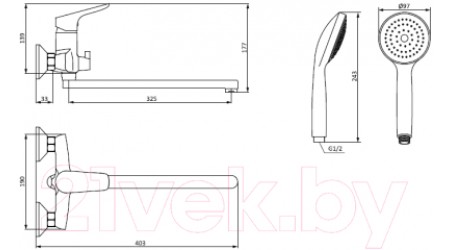 Смеситель RedBlu by Damixa Origin Bit 779500000 