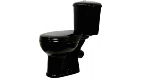 Унитаз напольный Оскольская керамика Дора Стандарт (горизонтальный выпуск, черный)
