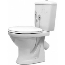 Унитаз напольный Оскольская керамика Радуга + декор Одуванчики