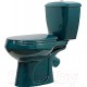 Унитаз напольный Оскольская керамика Элисса (зеленый, с гофрой)
