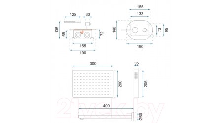 Душевая система REA Oval P8466