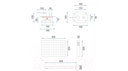Душевая система REA Oval P8467