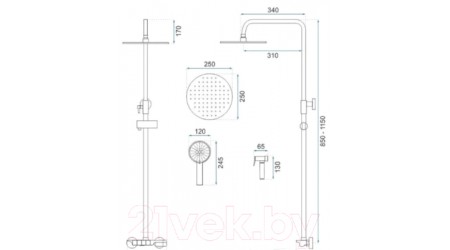 Душевая система REA P6616