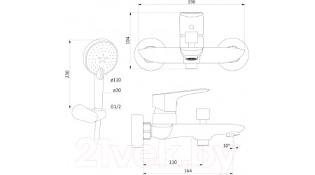 Смеситель RedBlu by Damixa Palace Grand 461300000 