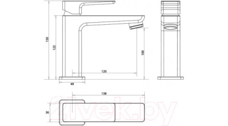 Смеситель Omnires PARMAPM7410BL 