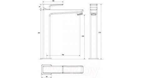 Смеситель Omnires Parma PM7412 BIA/CHR 