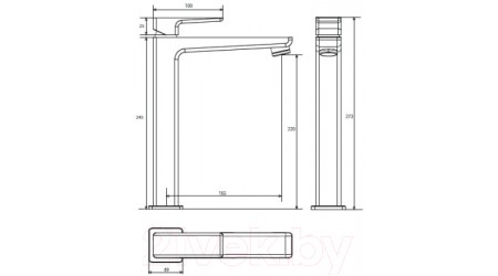 Смеситель Omnires PARMAPM7412BL 