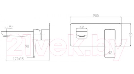 Смеситель Omnires PARMAPM7415BL 