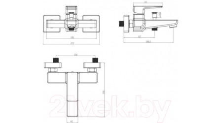 Смеситель Omnires PARMAPM7430BIA/CHR 