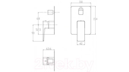 Смеситель Omnires PARMAPM7435BL 