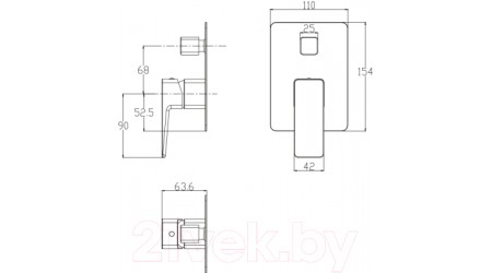 Смеситель Omnires PARMAPM7435CHR 