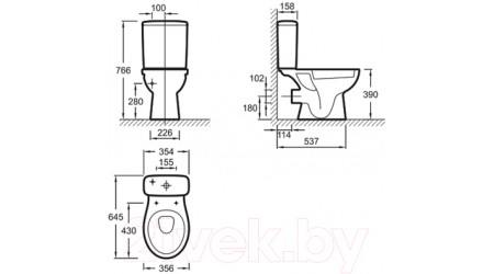 Сливной бачок Jacob Delafon Patio ETB212RU-00
