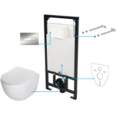 Унитаз подвесной с инсталляцией Deante Peonia Zero CDES6ZPW
