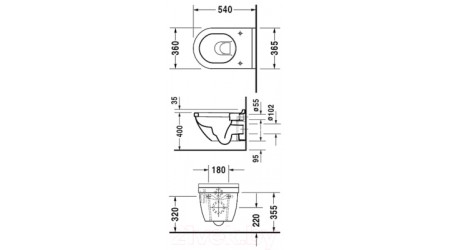 Унитаз подвесной Duravit Philippe Starck 3 2225090000