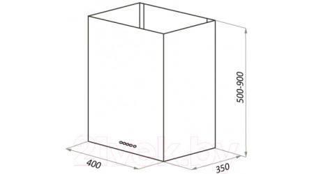 Вытяжка коробчатая HOMSair Phlox Push 40 (нержавеющая сталь)