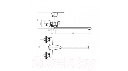 Смеситель Plstart PL2205-7 (черный) 