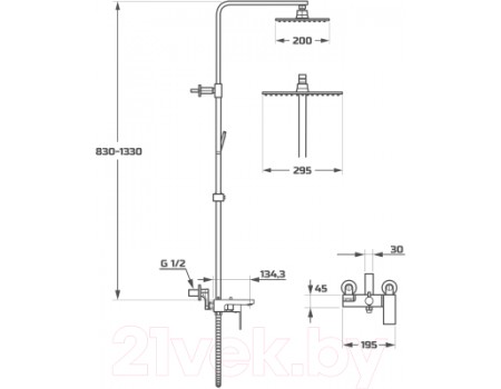 Душевая система Maxonor Pure Life PL2490-9