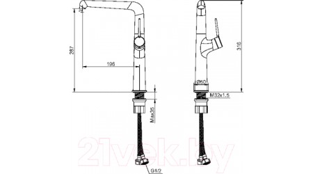 Смеситель Maxonor Pure Life PL4094-7 