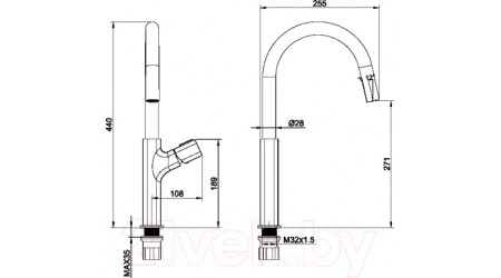 Смеситель Maxonor Pure Life PL4289 