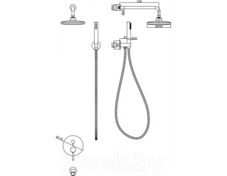 Душевая система Maxonor Pure Life PL7187