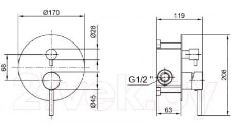 Душевая система Maxonor Pure Life PL7187