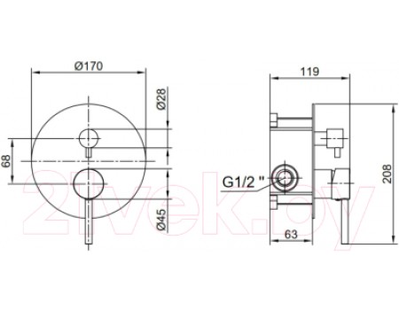 Душевая система Maxonor Pure Life PL7187