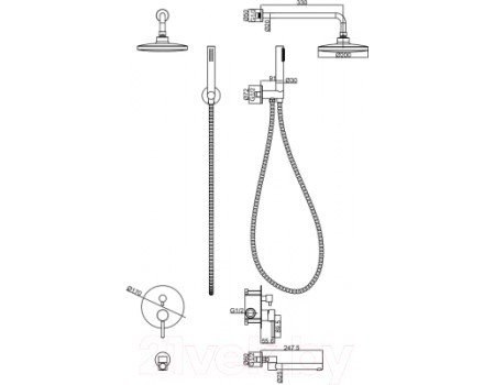Душевая система Maxonor Pure Life PL7487